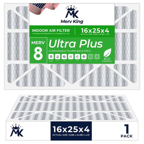 16x25x4 Merv 8 Pleated Air Filters