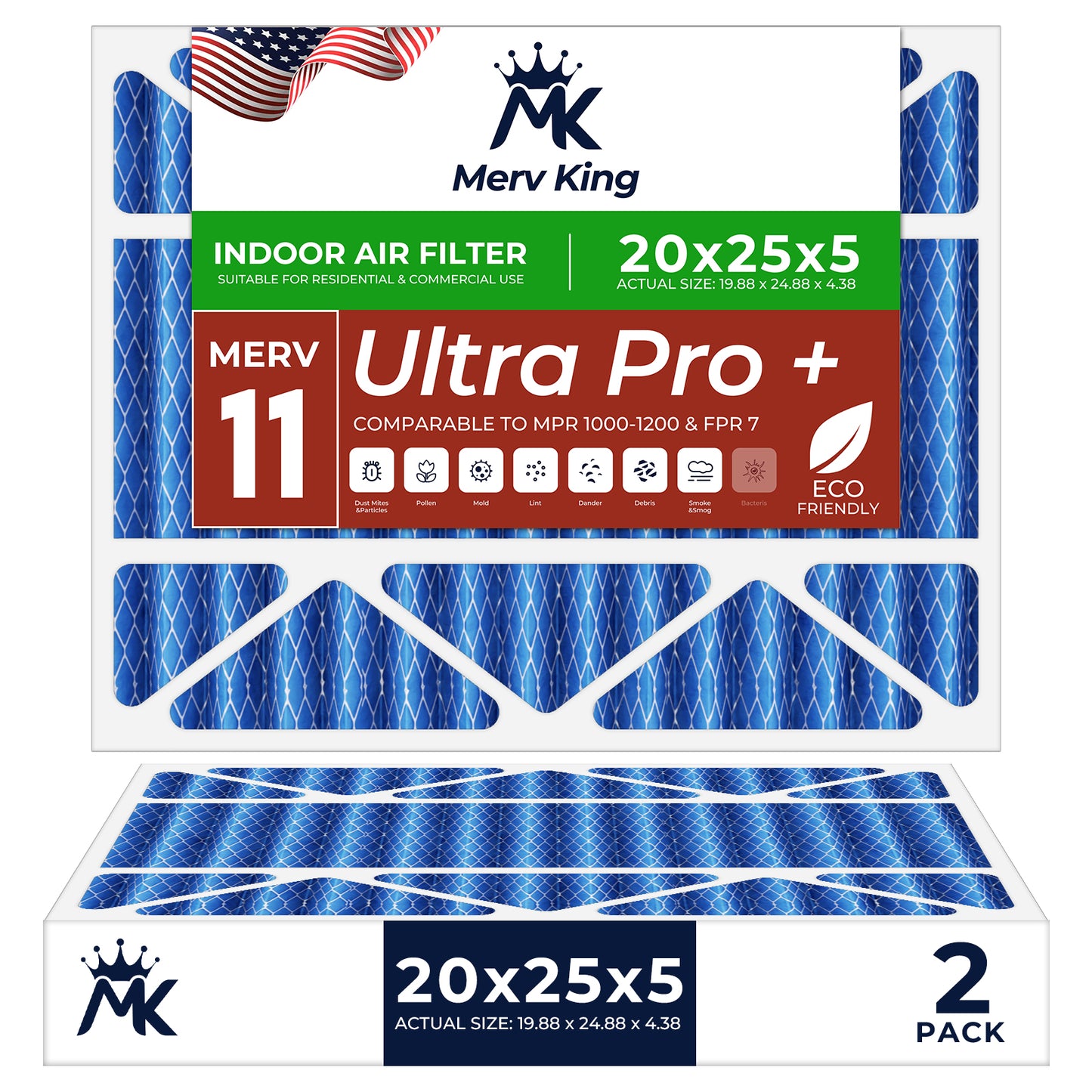 20x25x5 Merv 11 Pleated Air Filters