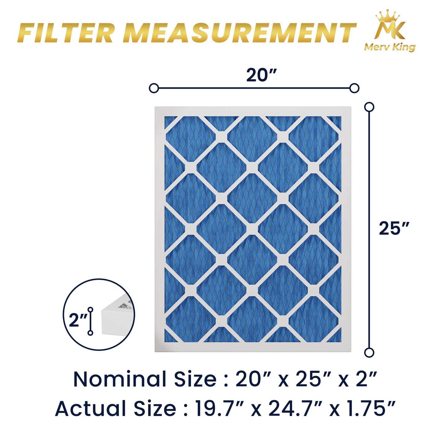 20x25x2 Merv 11 Pleated Air Filters