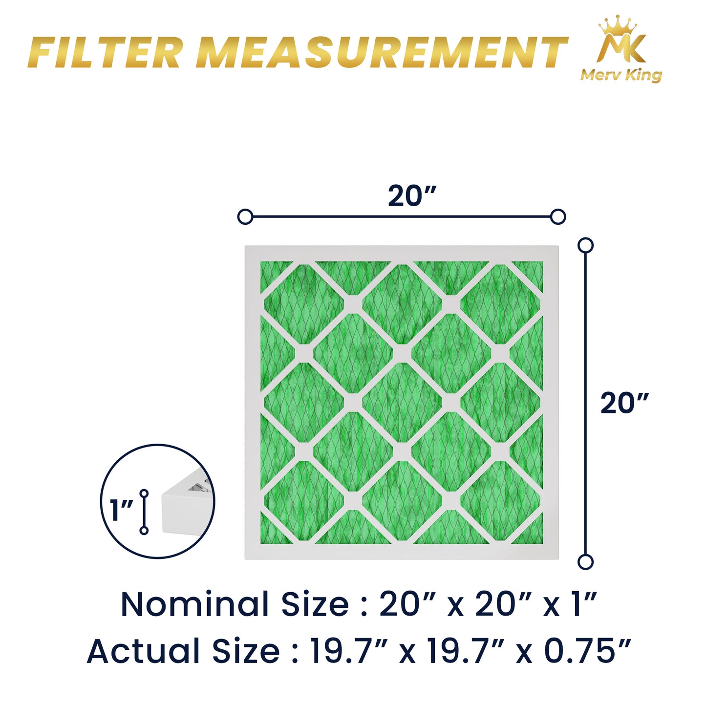 20x20x1 Merv 13 Pleated Air Filters