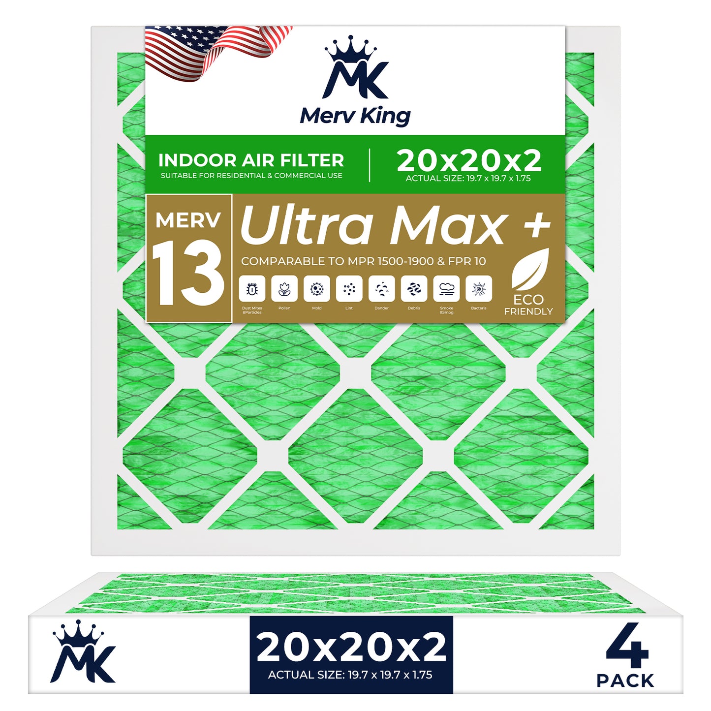 20x20x2 Merv 13 Pleated Air Filters