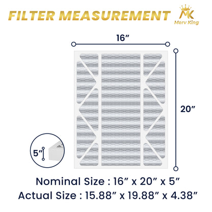 16x20x5 Merv 8 Pleated Air Filters