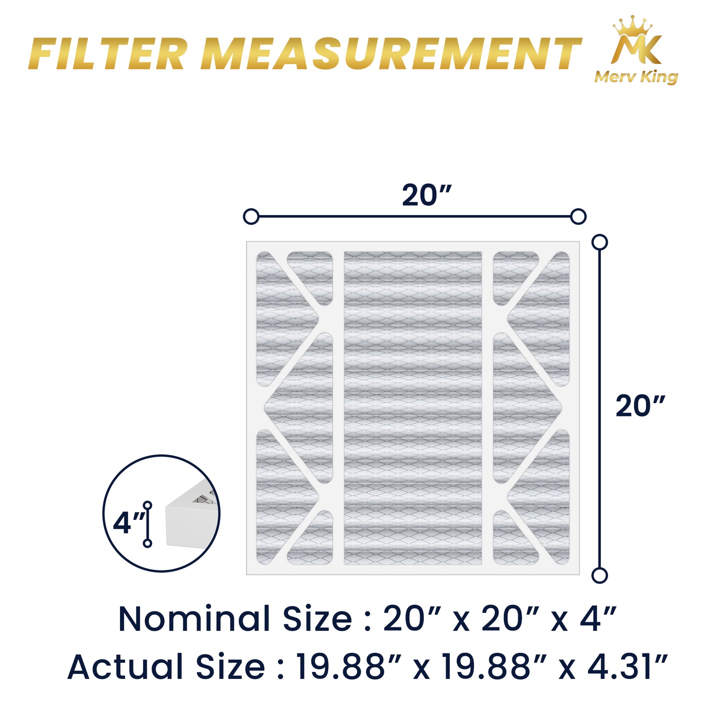 20x20x4 Merv 8 Pleated Air Filters