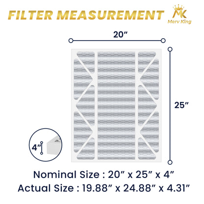 20x25x4 Merv 8 Pleated Air Filters