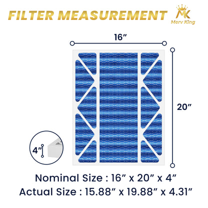 16x20x4 Merv 11 Pleated Air Filters