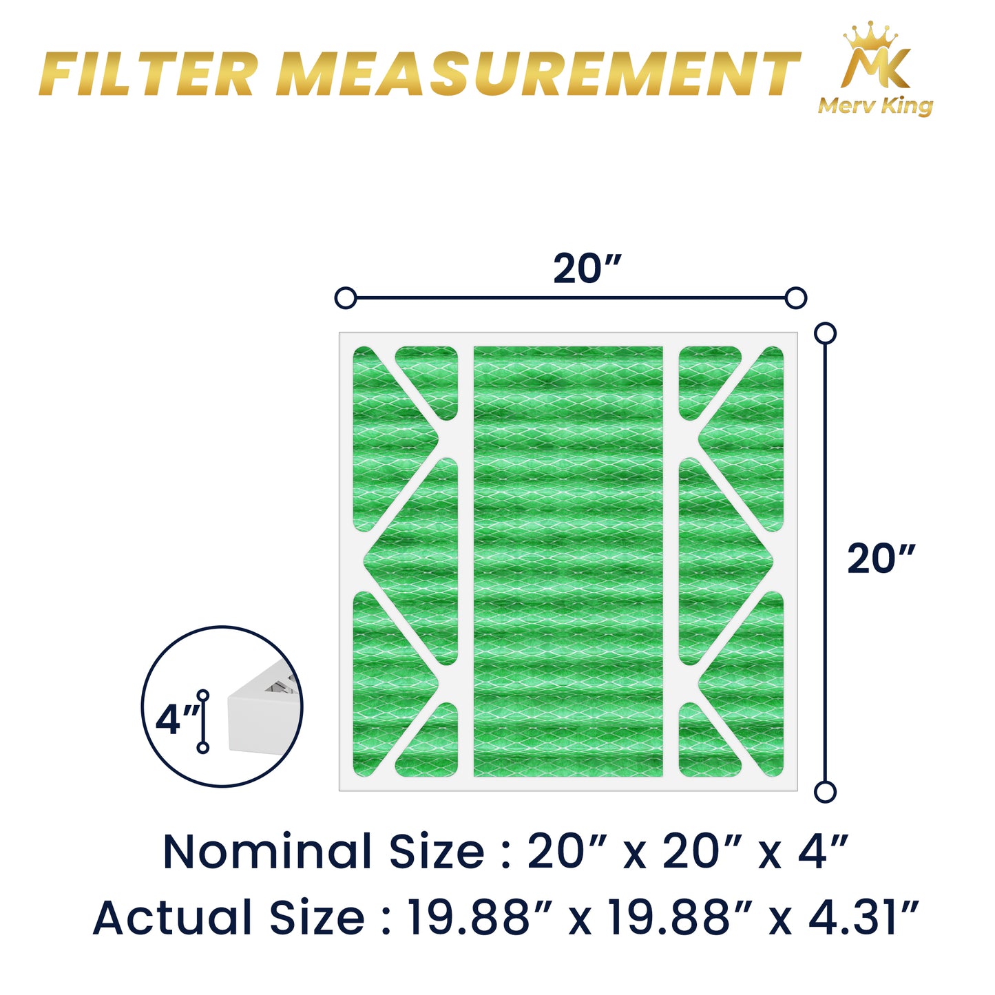 20x20x4 Merv 13 Pleated Air Filters