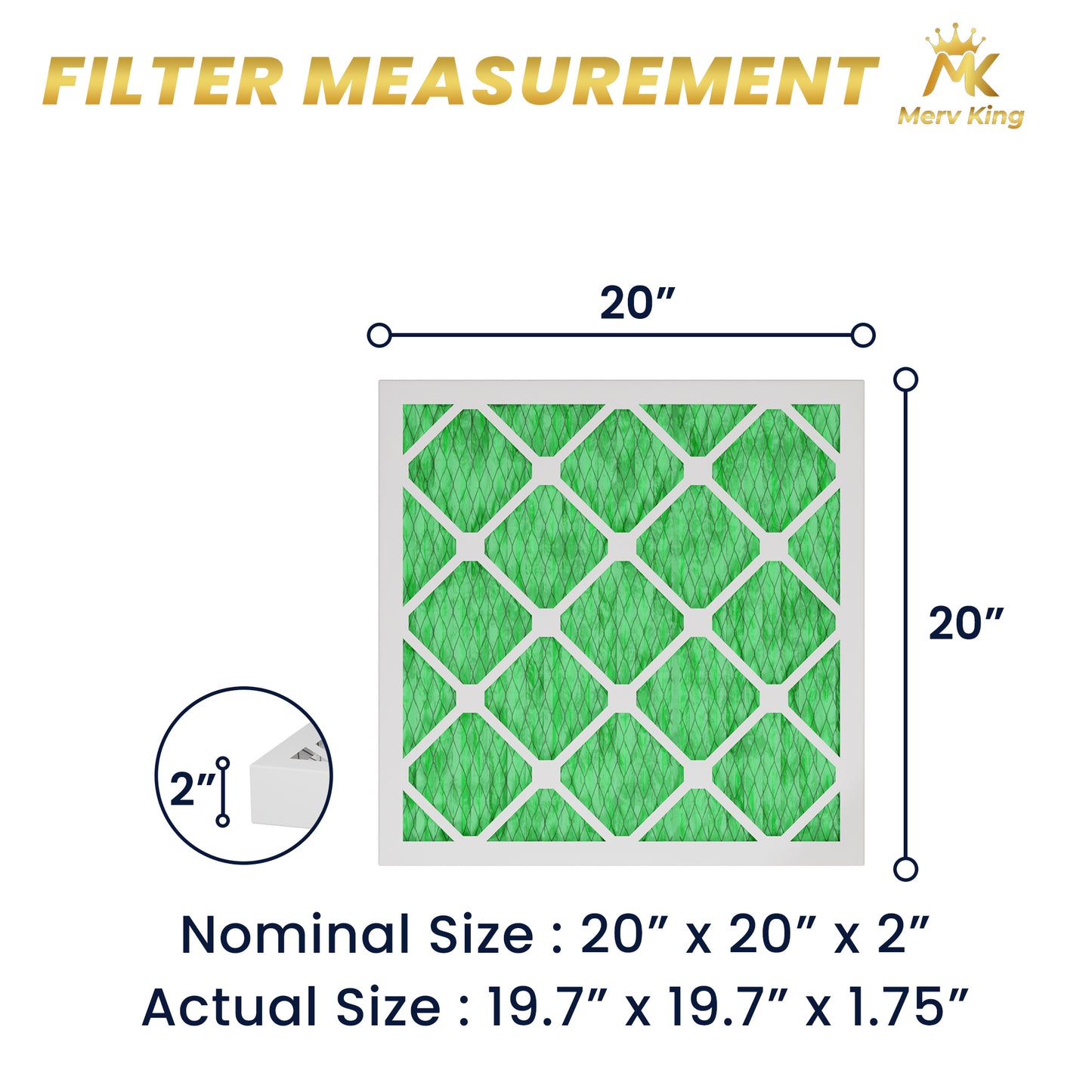 20x20x2 Merv 13 Pleated Air Filters